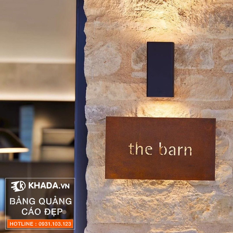 Bảng hiệu thép dập khuôn cắt chữ style hàn quốc cà phê | Khada Decor