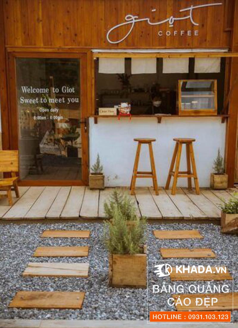 Thiết kế bảng hiệu quán cafe phong cách ấn tượng