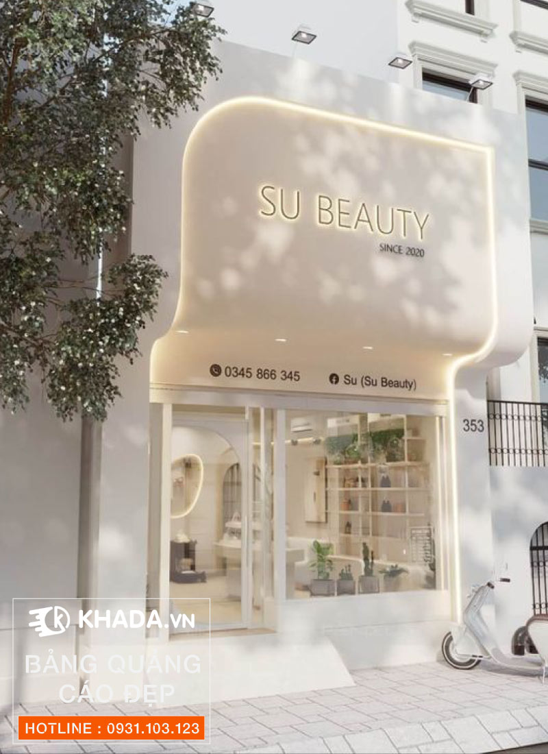 Bảng hiệu decor spa Hàn Quốc đẹp dễ thu hút