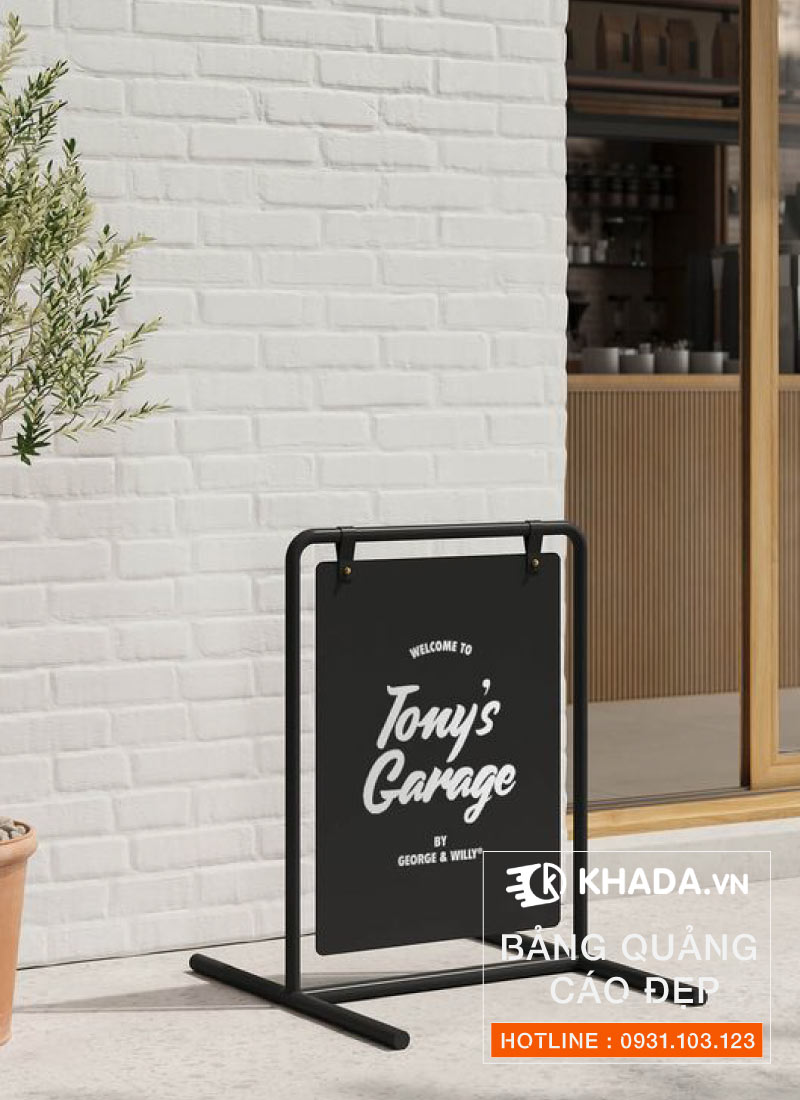 Bảng quảng cáo sắt treo decor Hàn Quốc