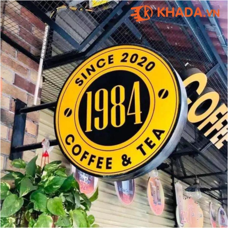 Biển vẫy hộp đèn hút nổi Mica Quán Cafe | Khada Decor