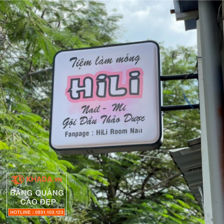 Bảng hút nổi vuông tiệm gôi đầu thảo dược | Khada Decor