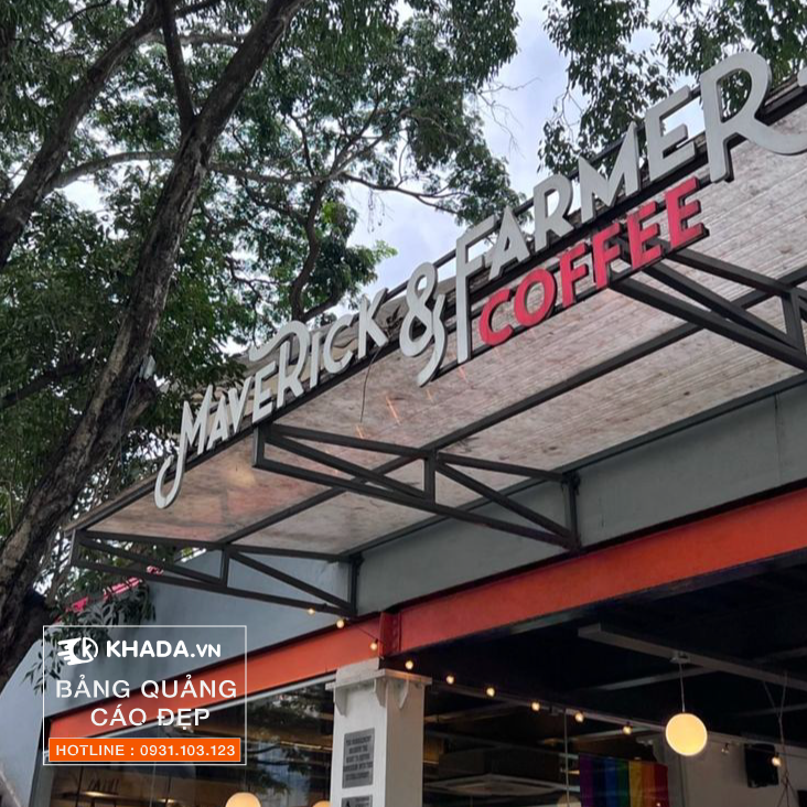 Bảng hiệu decor quán cafe đơn giản ấn tượng quận 12 | Khada Decor