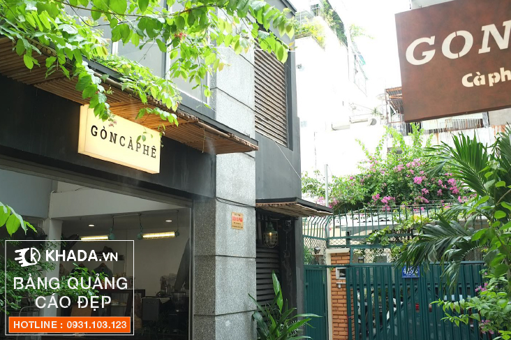 Thi công bảng hiệu GÒN CÀ PHÊ Khada Decor