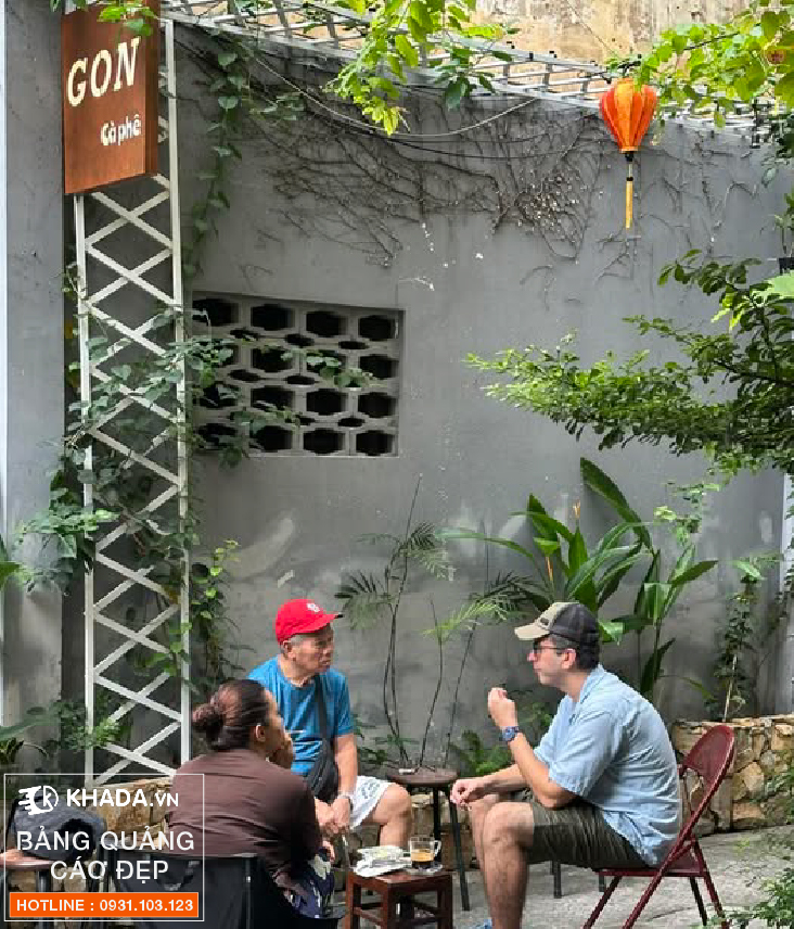 Thi công bảng hiệu GÒN CÀ PHÊ Khada Decor