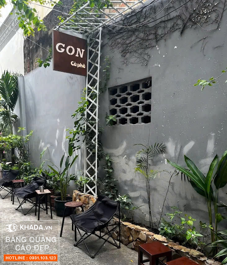 Thi công bảng hiệu GÒN CÀ PHÊ Khada Decor