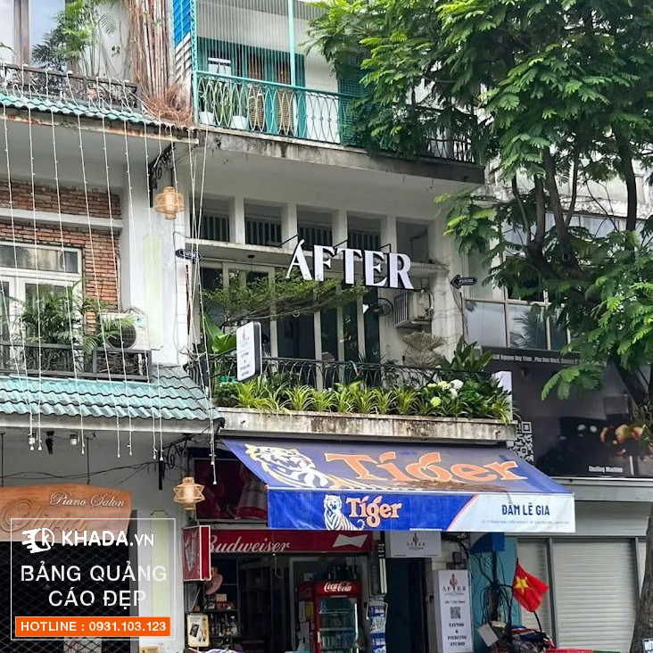 Bảng hiệu tiệm xăm AFTER 77A Trương Định Quận 1 - Khada Decor