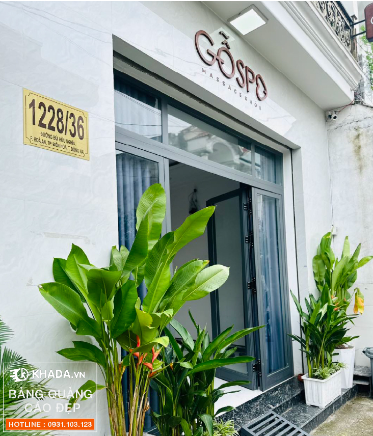 Thi công decor bảng hiệu GỖ SPA trọn gói - Khada Decor