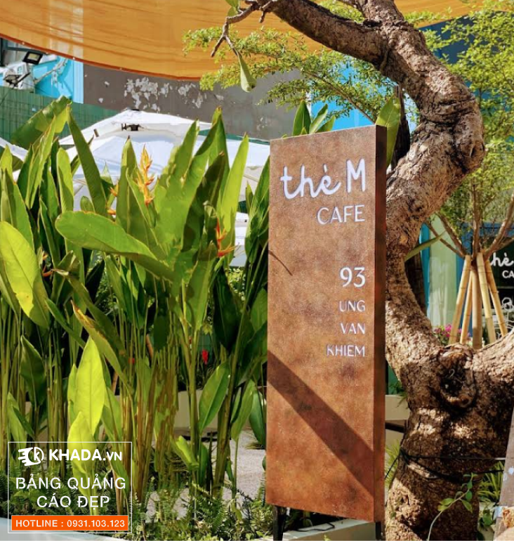 Thiết kế thi công bảng hiệu decor trọn gói - Thè M Cafe