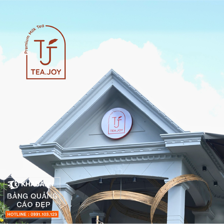 Hộp đèn tròn logo Teajoy Station 3 | Khada Decor