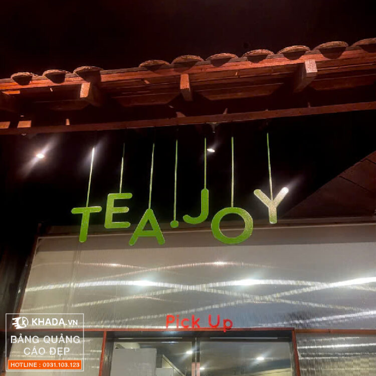 Decor Bảng Hiệu Chữ Nổi Tea Joy trọn gói