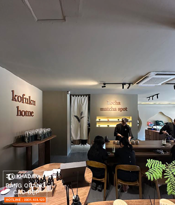 Thi công tiệm kocha matcha spot ấm cúng tại Thảo Điền - Khada Decor