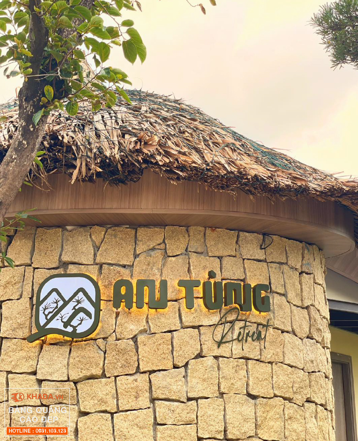 Lắp đặt bảng quảng cáo chữ nổi cho AN TÙNG Retreat tại Quận 9.