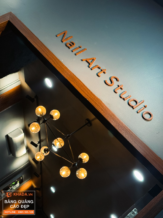 Chữ sắt sơn rỉ sét tiệm nail Art Studio | Khada Decor