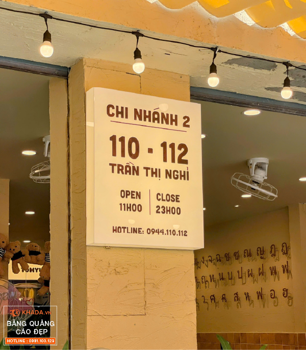 Decor bảng hiệu trọn gói quán ăn Mê Thái 2 - Gò Vấp