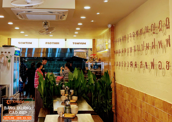 Decor bảng hiệu trọn gói quán ăn Mê Thái 2 - Gò Vấp