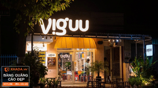 Gia Công Chữ Mica Rỉ Sét Bảng Vẫy Cho Quán Trà VịGuu Tea&More Chi Nhánh 3 | Khada Decor