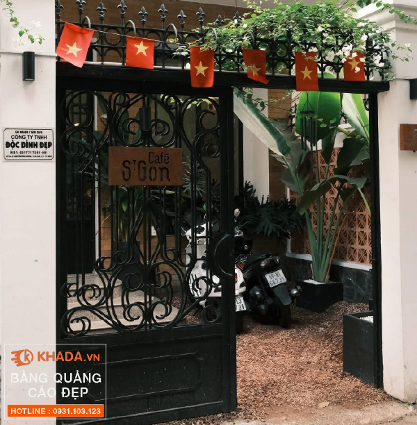 Thi Công Bảng Hiệu Rỉ Sét Hộp Đèn Cho S’GON Cafe Tại Quận 1