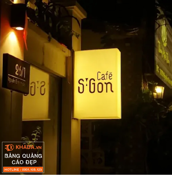 Thi Công Bảng Hiệu Rỉ Sét Hộp Đèn Cho S’GON Cafe Tại Quận 1