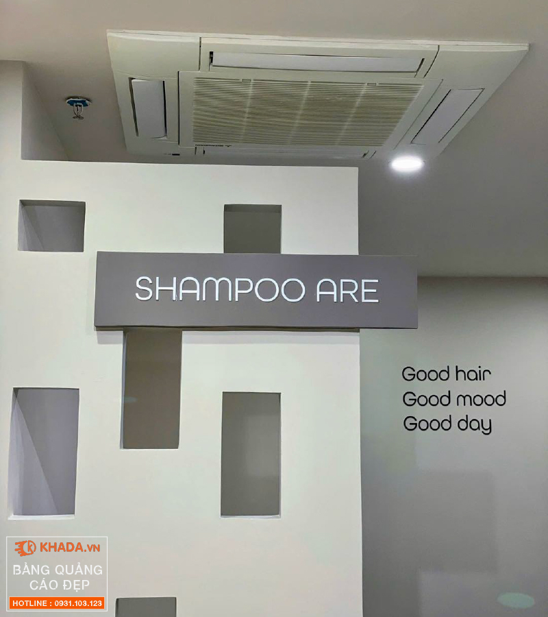 Thi công bảng hiệu salon tóc SEVEN HAIR SALON Quận 7