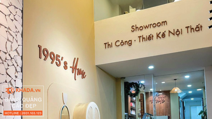 Chữ Nổi Sơn Rỉ Sét Decor Showroom & Thiết Kế Thi Công Nội Thất 1995’s Home | Khada Decor