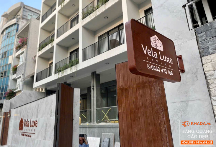 Bảng hiệu decor chuỗi căn hộ ngắn hạn dài hạn đơn giản hiện đại | Khada Decor