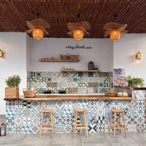Chữ decor hiệu ứng rỉ sét Mây Bình An homestay Bảo Lộc