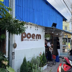 Hộp đèn và chữ nổi sơn rỉ sét POEM COFFEE MATCHA TEA Mỹ Tho