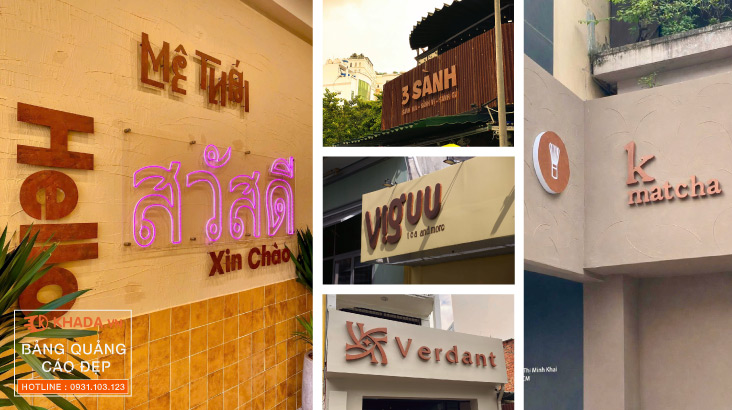 Làm Bảng Hiệu Chữ Nổi Sơn Rỉ Sét Nghệ Thuật CÔNG NGHIỆP LUXURY Cho Thương Hiệu