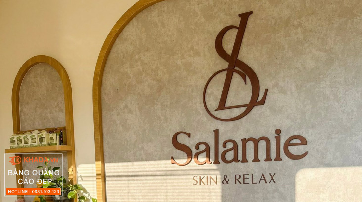 Thi công bảng hiệu spa chăm sóc da và thư giản Salamie