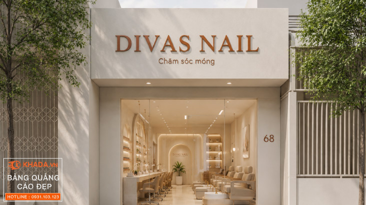 Bảng Hiệu Tiệm Nail Sơn Rỉ Sét Xu Hướng Thiết Kế Độc Bản Nâng Tầm Thương Hiệu