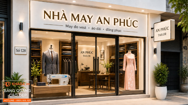 Top 15+ Mẫu Bảng Hiệu Nhà May Đẹp Sơn Rỉ Sét