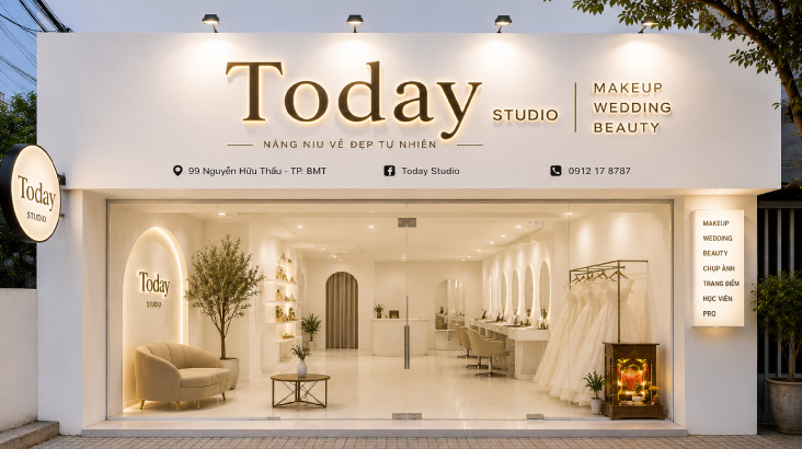 Bảng Hiệu Studio Chữ Nổi Rỉ Sét Hiện Đại Khẳng Định Chất Riêng | Khada Decor