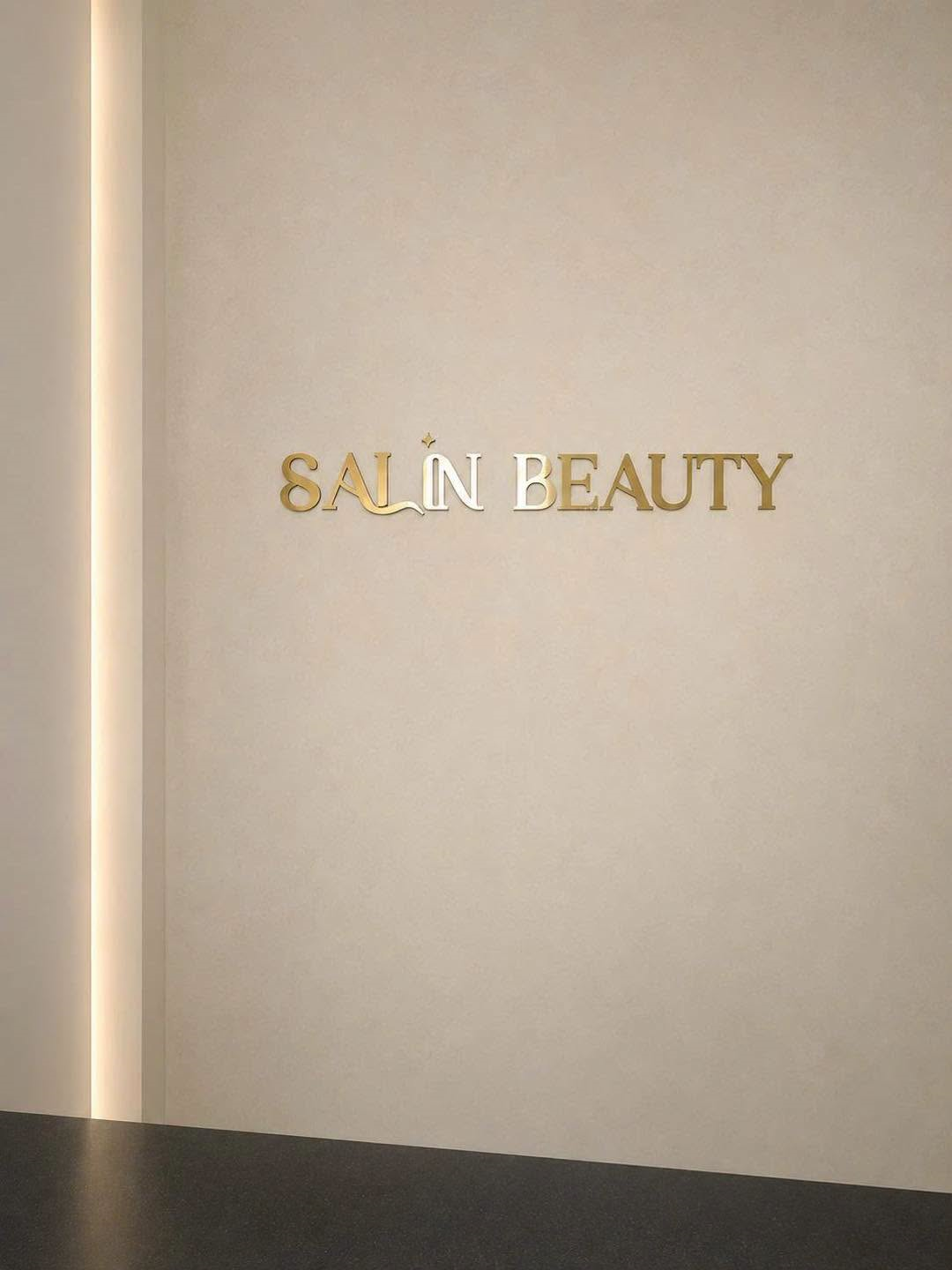 Thi công chữ nổi inox hộp đèn vô cực Salin Beauty Nail Tân Phú