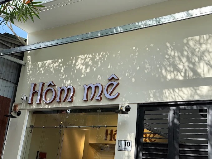 Thi công chữ nổi rỉ sét hộp đèn quán Hôm Mê Phường An Khánh