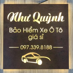 Bảng hiệu Hộp đèn sơn rỉ sét | KHADA Decor