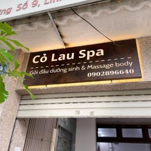 Bảng hiệu Hộp đèn sơn rỉ sét | KHADA Decor