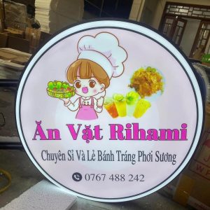 Hộp đèn mica hút nổi hình tròn | KHADA Decor