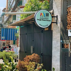 Hộp đèn mica hút nổi hình tròn | KHADA Decor