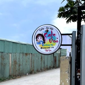 Hộp đèn mica hút nổi hình tròn | KHADA Decor