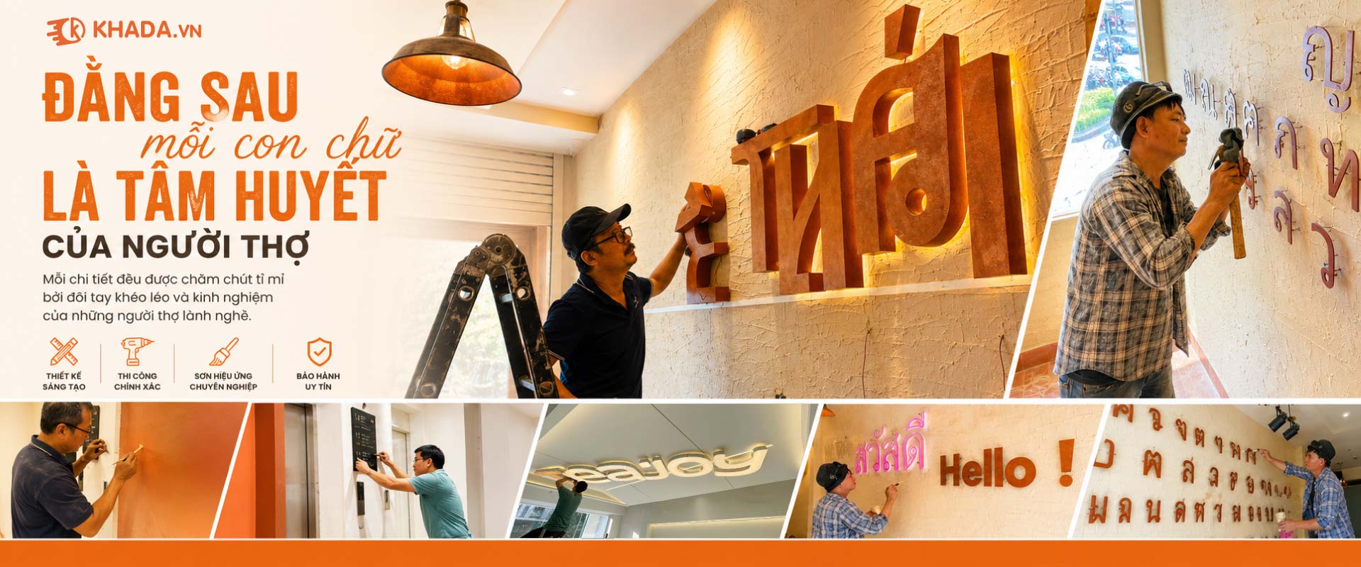 Khada Decor - Đơn vị thiết kế và thi công bảng hiệu trọn gói