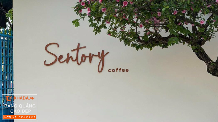 Bảng Hiệu Chữ Nổi Rỉ Sét Hộp Đèn Sentory Coffee Đà Nẵng