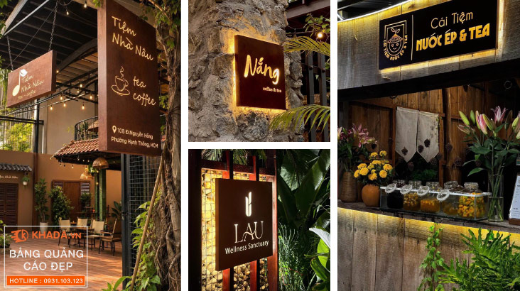 Hộp Đèn Bảng Vẫy Sơn Rỉ Sét Điểm Nhấn Sáng Tạo Cho Không Gian Modern Vintage